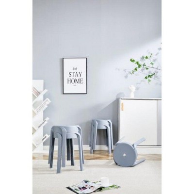 PAGED Set of 6 Stackable Round Stool,Plastic Stools for Home,Kitchen,Living Room,Restaurant