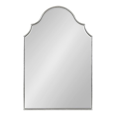 Leanna Silver Arched Wall Mirror with Scalloped Edges