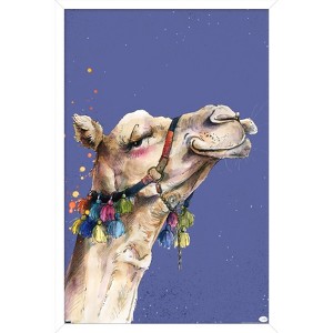 Trends International Snowtap - Camel Photobomb Framed Wall Poster Prints - 1 of 4