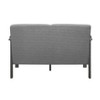 TiramisuBest Modern Dark Gray Loveseat Sofa, Textured Fabric 2-Seater Couch with Rounded Arms, Attached Cushions for Living Room, Bedroom - 4 of 4