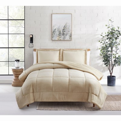 Dante 3-piece Fleece Faux Shearling Comforter Set By Sweet Home ...