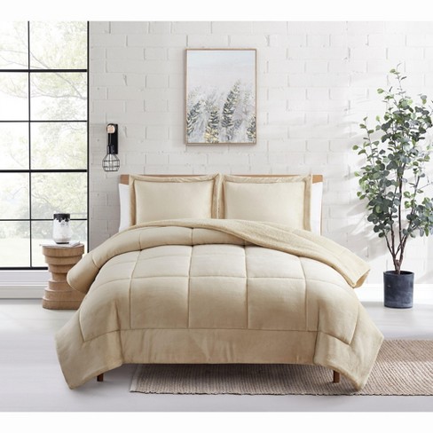 Dante 3-Piece Fleece Faux Shearling Comforter Set by Sweet Home Collection® - image 1 of 4