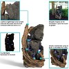 Sunnydaze 35"H Electric Polyresin Cascading Mountainside Outdoor Water Fountain with LED Lights - 2 of 4