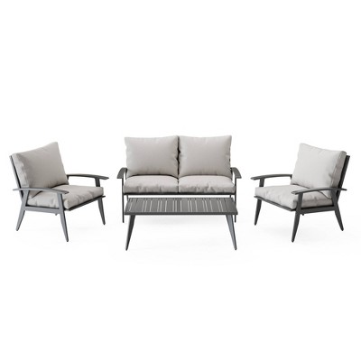 Martin 4pc Outdoor Conversation Set - White - New Heights