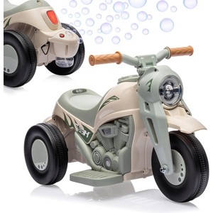 6V Kids Ride-On Bubble Car, Electric Motorcycle, 1.9 MPH Speed, LED Headlights, Music, Pedal, 3 Wheels, Forward/Reverse, Gift for Toddlers - 1 of 1