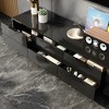 FUFU&GAGA Black TV Cabinet: Silent Sliding Rails, Spacious Storage, Stylish Design - 4 of 4