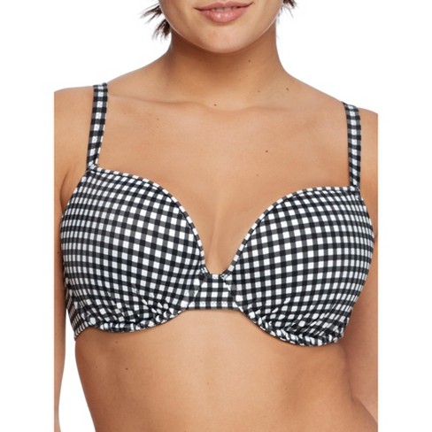 Freya Women's Jewel Cove Ruffled Bikini Top - AS7230 28F Black Solid