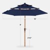 Best Choice Products Woodgrain Pattern 10ft 3-Tier Solar Patio Umbrella w/ 24 LED Lights, Tilt - 2 of 4