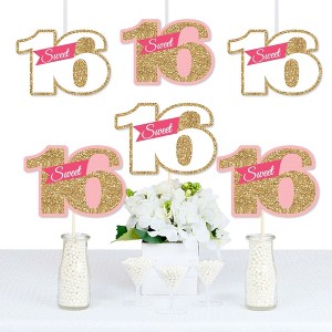 Big Dot of Happiness Sweet 16 - Decorations DIY 16th Birthday Party Essentials - Set of 20 - 1 of 4