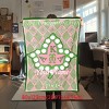 Personalized AKA Pattern Fleece Blanket, Green and Pink Diamond Design, All Season Cozy Throw for Home, Christmas or Birthday Gift. - 2 of 4