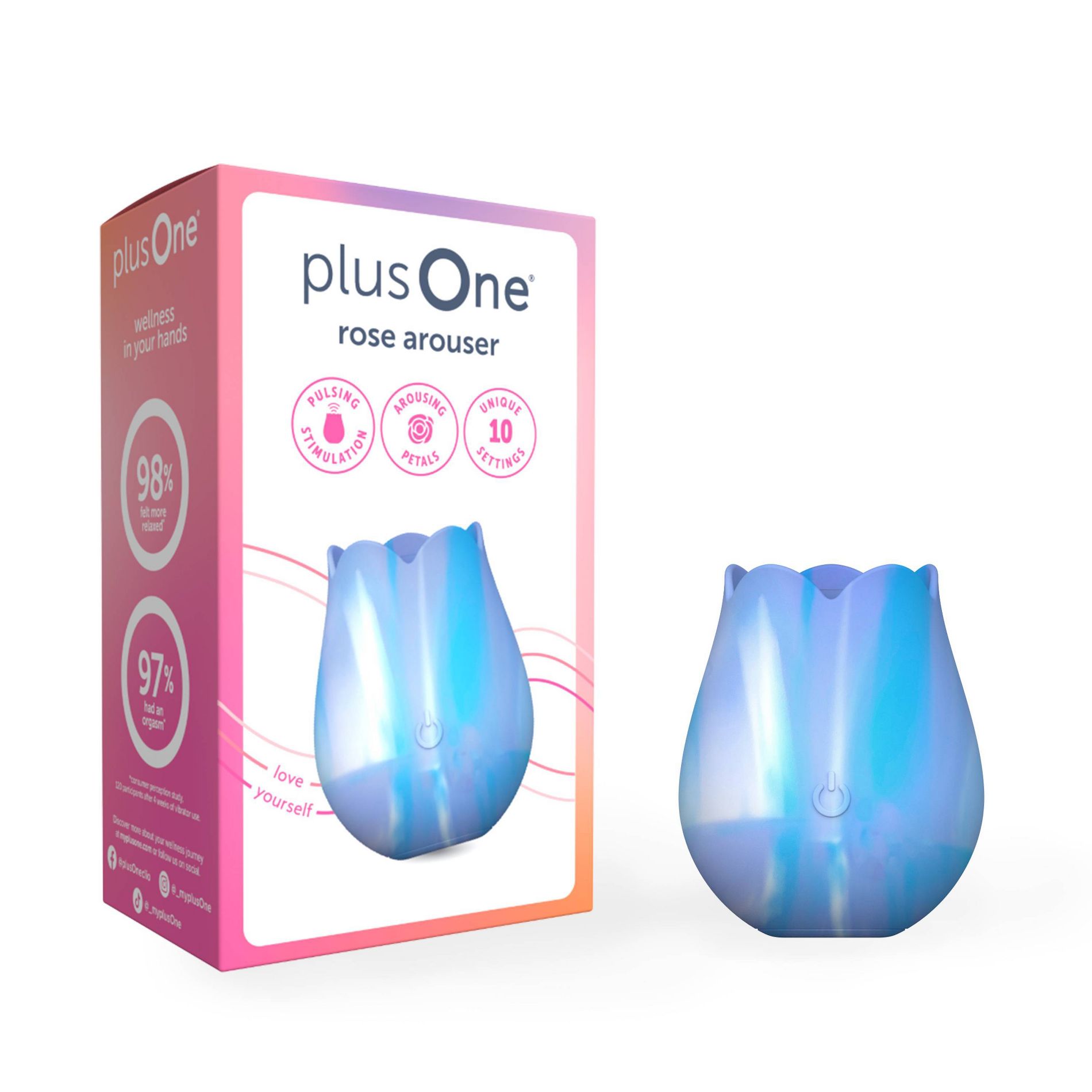 plusOne Tye Dye Rose Arouser Clitoral Stimulator