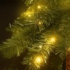 vidaXL Christmas Tree Green and Brown PVC, Steel, Linen Fabric - 4 of 4
