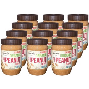 Woodstock Foods Crunchy Organic Easy Spread Peanut Butter - Case of 12/35 oz - 1 of 4