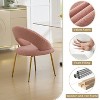 NicBex Velvet Dining Chairs with Curved Back & Metal Gold Legs, Comfy Upholstered Side Chairs for Kitchen, Dining Room - 4 of 4