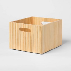 Wood Bin Small Natural - Brightroom™ - 1 of 3