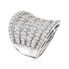 Ross-Simons 13.10 ct. t.w. CZ Multi-Row Ring in Sterling Silver - 3 of 4
