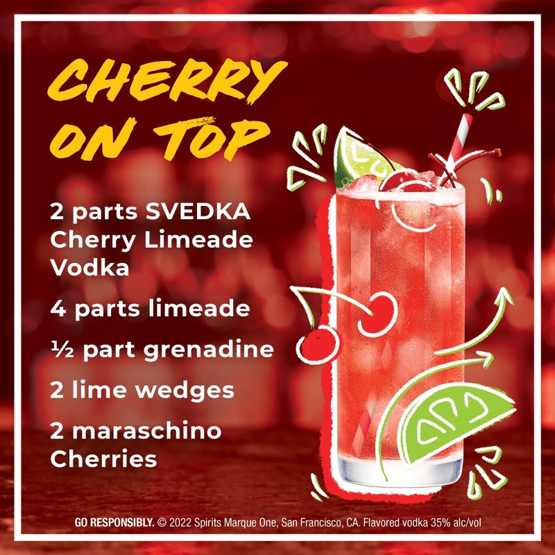 SVEDKA Cherry Limeade Flavored Vodka - 750ml Bottle, 5 of 8