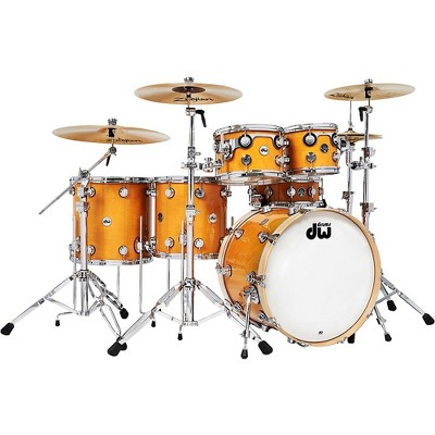 DW 6-Piece Collector's Series Santa Monica Shell Pack With Chrome Hardware Butterscotch