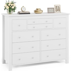 10 Drawers Dresser for Bedroom,Modern Wooden Chest of Drawers with Natural Texture - 1 of 4