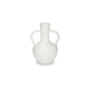 Signature Design by Ashley Dallinworth 13" Vase, White Terra Cotta with Handles - 1 of 4