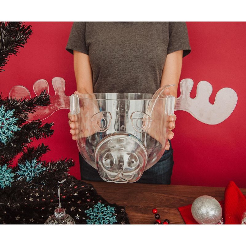 ICUP, Inc. National Lampoon's Christmas Vacation Marty Moose Plastic Punch Bowl with Ladle, 3 of 8