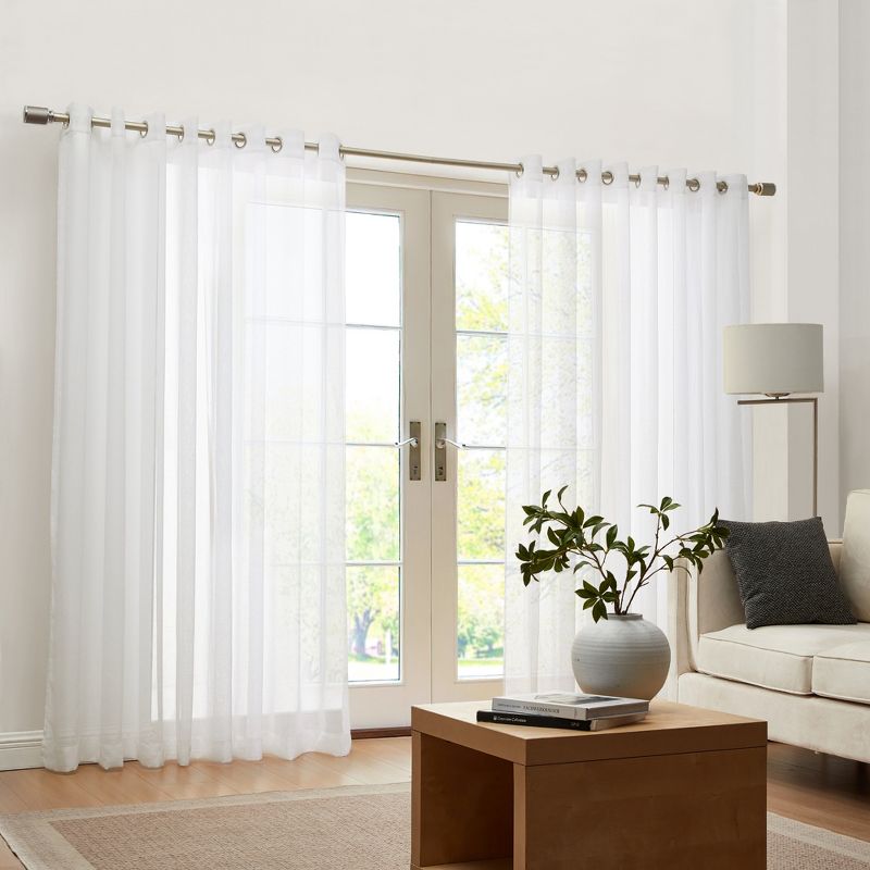 Carmen Sheer Extra Wide Indoor/Outdoor Single Window Curtain for Patio, Porch, Cabana, Pergola, Deck - Elrene Home Fashions, 2 of 4