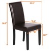 Yaheetech 4pcs High Back Padded Dining Chairs With Wood Legs for Home Restaurants - 3 of 4