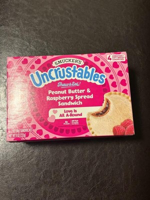 Smucker's Uncrustables Frozen Peanut Butter & Raspberry Spread Sandwich ...