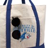 University Of North Carolina Primary Logo Canvas Tote Bag With External Pocket, Reusable Shoulder Bag for Shopping, School, Beach - 2 of 4