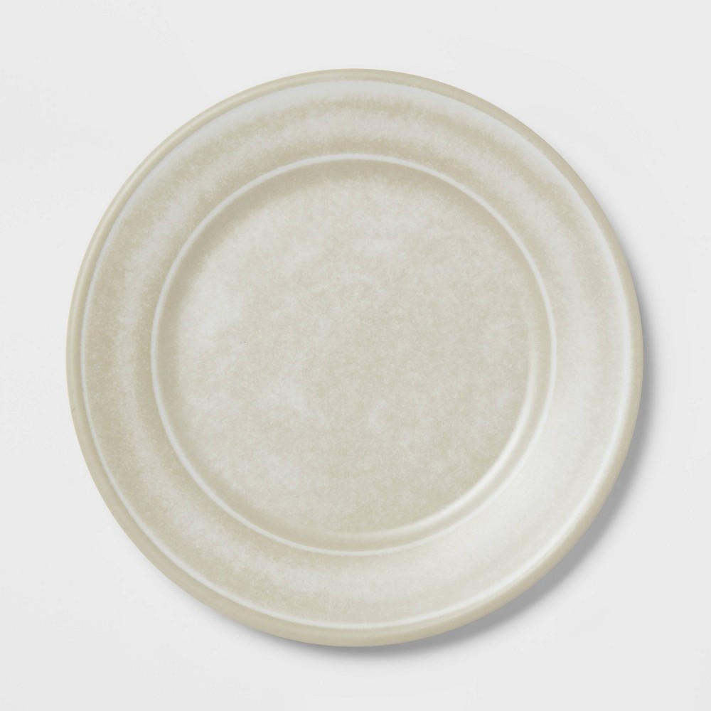 10.5" Melamine and Bamboo Dinner Plate White - Threshold™