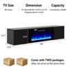 AMERLIFE Fireplace TV Stand with Electric Fireplace LED Lights Console for TV - 4 of 4