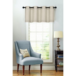 Kate Aurora Montauk Accents Linen Colored Grommet Top Window Valance - 52 in. W x 20 in. L - 1 of 2