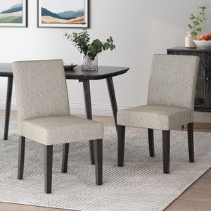 GDFStudio Pocatello Contemporary Fabric Upholstered Dining Chairs (Set of 2) - 1 of 4