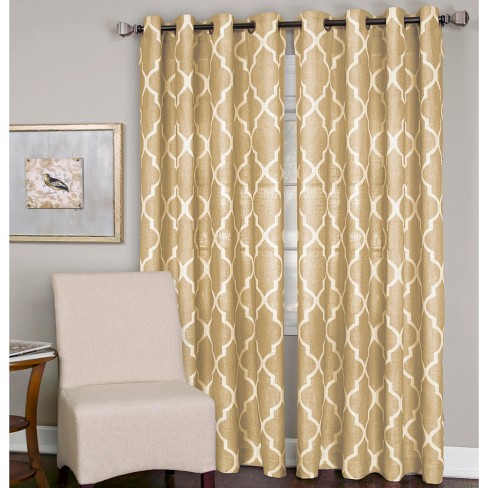 Medalia Room Darkening Geometric Window Curtain Panel 52 X 95