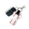 Wrapables 10 Pack Chapstick Holder Keychain with 10 Pieces Metal Clasps, Baseball/Softball - image 3 of 4