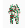 PATPAT Family Matching Christmas Pajamas, Tie Dye Pjs Sets with Snowman & Gingerbread, Includes Plaid Socks for Family - 3 of 4