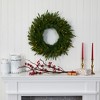 Nearly Natural 24-in Long Pine Artificial Christmas Wreath with 35 Clear LED Lights - 3 of 3