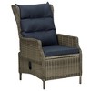 vidaXL Garden Chair Brown with black cushions - 4 of 4