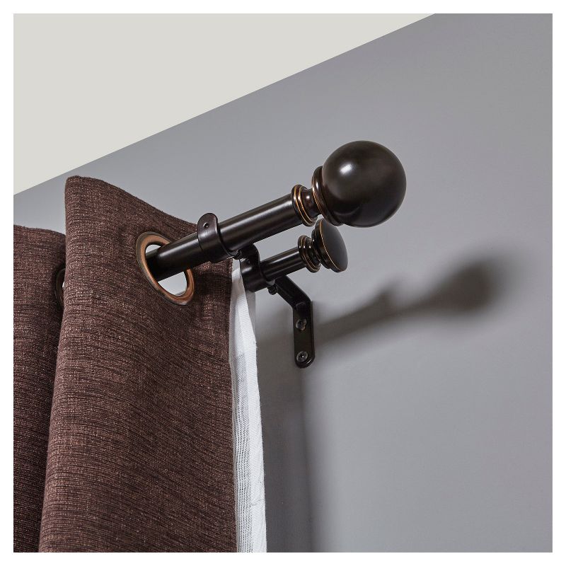 Loft By Umbra Ball Double Curtain Rod - Bronze, 4 of 8