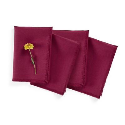Solino Home Linen Fringe Dinner Napkins