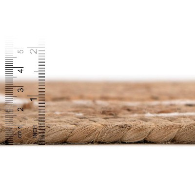 Handmade Natural Ivory Braided Jute Round Rug