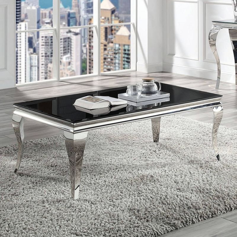 Forge Glam Glass Top Coffee Table - miBasics, 3 of 6