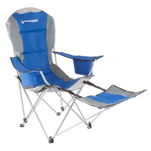 Leisure Sports Quad Seat Camp Chair With Footrest Cup Holder And