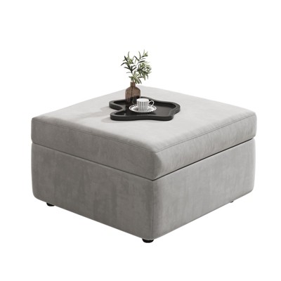 Buenhomino Modern DIY Sectional Sofa, Modular Sectional Couches for Living Room，Light Gray Velvet