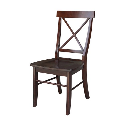 Solid wood cross back dining online chair