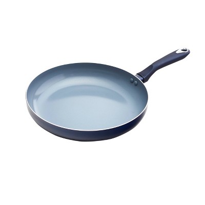 IMUSA 12" Ceramic Fry Pan with Soft Touch Handle Blue