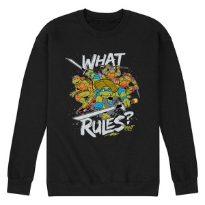 Men's - Teenage Mutant Ninja Turtles - What Rules Graphic Fleece Sweatshirt - 1 of 4