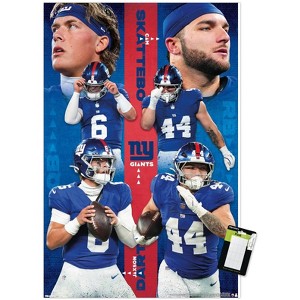 Trends International NFL New York Giants - Jaxson Dart & Cam Skattebo 25 Unframed Wall Poster Prints - 1 of 4