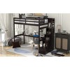 Twin Size Loft Bed with Storage Staircase and Built-in Desk - 3 of 4