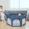 BabyBond Baby Playpen with Canopy, Portable Baby Playard for Outdoor and Indoor, 53"x53" Wide - 2 of 4